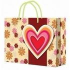 حقيبة مخصصة مقبض ورقة للتسوق / القلب أكياس الورق هدية للتذكار
