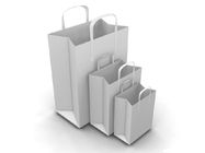أكياس الورق الأبيض المخصص ورقة مسطحة القاع شعار ورقة حقيبة تسوق