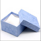 فاخر مخصص اليدوية هدية ورقة مربع التعبئة والتغليف ، الأزرق حالة ورقة قابلة للطي جوهرة