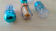أزرق مثمن الشكل واضح زجاجات حبة من البلاستيك فارغة زجاجات الطب