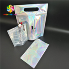 الحقيبة الملابس البلاستيكية الحقيبة التعبئة والتغليف الهولوغرام 3D المواد الوقوف حقيبة مع سحاب