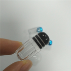 PS Mini Rhino Pills Container واضح زجاجات حبوب منع الحمل البلاستيكية نمط المثمن مع غطاء معدني