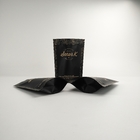 الوقوف كيس ورق الكرافت الأسود قابل للغلق كيس البريدي قفل قابل للتحلل ورق الكرافت كيس القهوة