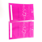 الحقيبة مايلر المختومة باللون الوردي المطبوع بثلاثة جوانب مع نافذة شفافة شفافة لتغليف الأساور / المجوهرات