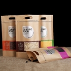 100mic Kraft Paper Standup Bag Coffee CMYK Food Paper Ziplock Bag