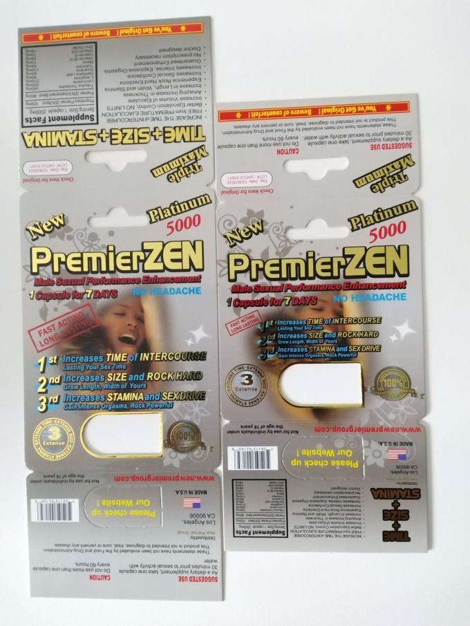 Slide نفطة إدراج بطاقة ، حبوب منع الحمل تعزيز الذكور ، الجنس حبوب منع الحمل 3D التعبئة من أكياس التعبئة والتغليف