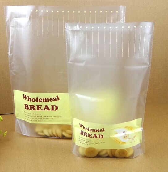 كريم صفراء نافذة شفافة PE / نيويورك / PET الحقائب البلاستيكية لتغليف الخبز الغذاء