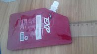 FDA ستاندرد أحمر سائل التغليف كيس من البلاستيك / مرنة الوقوف الحقيبة صنبور