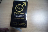 تعزيز الجنس حبوب منع الحمل عرض مربع التعبئة وبطاقة نفطة بطاقة ERECT-MAN ورقة