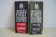 تخصيص أكياس جانبية الألومنيوم احباط أكياس القهوة مع صمام ، أحمر أخضر