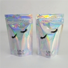 أكياس بلاستيكية شفافة مجسمة أكياس مايلر رقائق الألومنيوم التجميلية مع مقبض زيبر