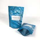 الحقائب المغلفة المطبوعة القابلة لإعادة الاستخدام للحمام نقعها سحاب ألومنيوم غير لامع أزرق مايلر