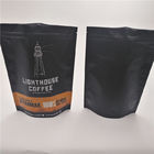 reusable matt black stand up pouch بلاستيك الحقائب تغليف لحبوب القهوة