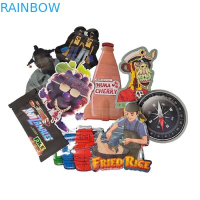 أكلة 3.5 غرام كيس مايلر زيبلوك شكل خاص الحلوى عشب البسكويت العلكة التعبئة