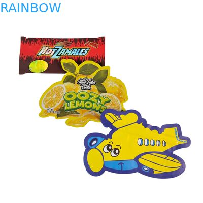 أكلة 3.5 غرام كيس مايلر زيبلوك شكل خاص الحلوى عشب البسكويت العلكة التعبئة