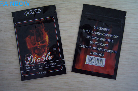 مخصص PET / VMPET / PE 100 ميكرون تغليف البخور العشبية