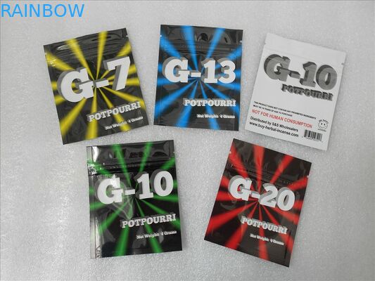 PET / VMPET / PE حقيبة التعبئة والتغليف البخور العشبية مع CMRK أو الطباعة بانتون