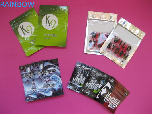 OEM مخصص العشبية البخور تغليف الحقائب مع الرمز البريدي قفل