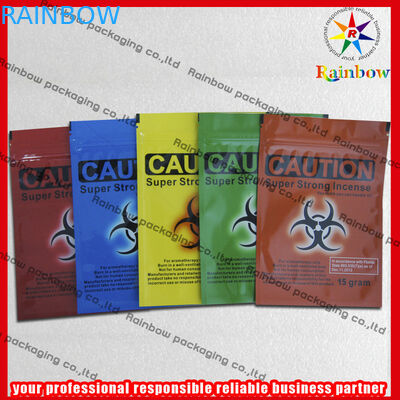 أكياس البخور العشبية الرمز البريدي البلاستيك دائم مع ثلاثة جوانب مختومة