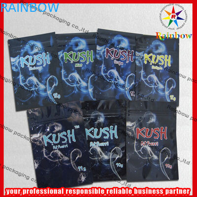 كوش الألومنيوم احباط البريدي حقائب بلاستيكية ، البخور العشبية الملونة سستة حقيبة