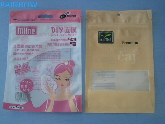 رقائق الألومنيوم تغليف مستحضرات التجميل حقيبة BPA الحرة مع الرمز البريدي قفل