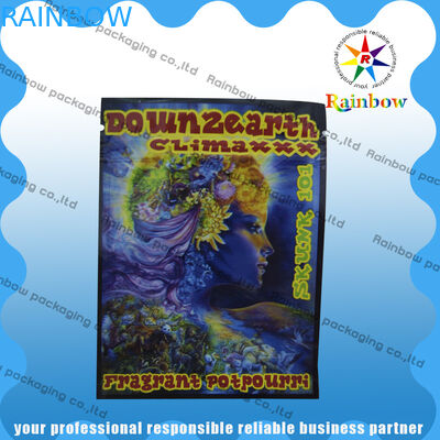 Down2earth / جيكيد اب / ديابلو الذهب البخور العشبية الرمز البريدي أكياس البلاستيك إثبات الرطوبة