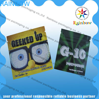 Down2earth / جيكيد اب / ديابلو الذهب البخور العشبية الرمز البريدي أكياس البلاستيك إثبات الرطوبة