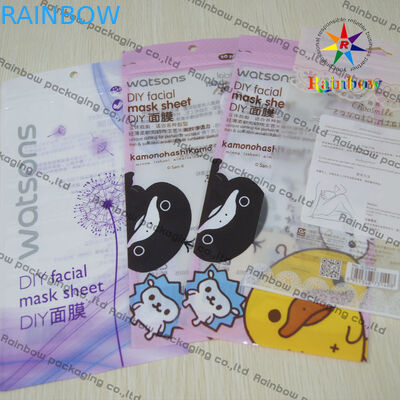 حقيبة تغليف مستحضرات التجميل البلاستيكية الأنيقة البلاستيكية مع 1 جانب واضح والطباعة