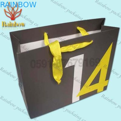 أكياس الورق المخصصة للتسوق لمستحضرات التجميل مع مقبض الملتوية