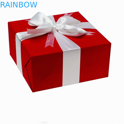 أعلى درجة طي الورق صندوق من الورق المقوى الميدان الأحمر لتغليف هدايا