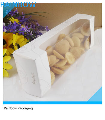 كعكة يتوهم صناديق التعبئة الورق المعاد تدويره مع نافذة شفافة