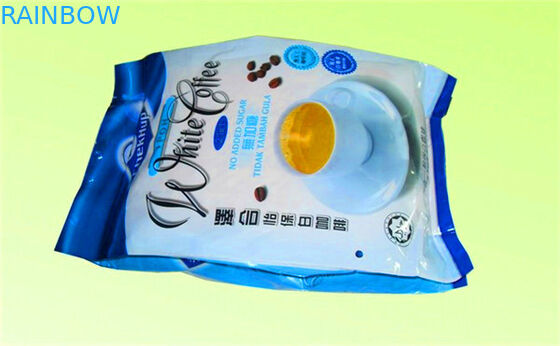 Side Gusset Foil Stand Up Pouches 100 micron For White Coffee Packaging