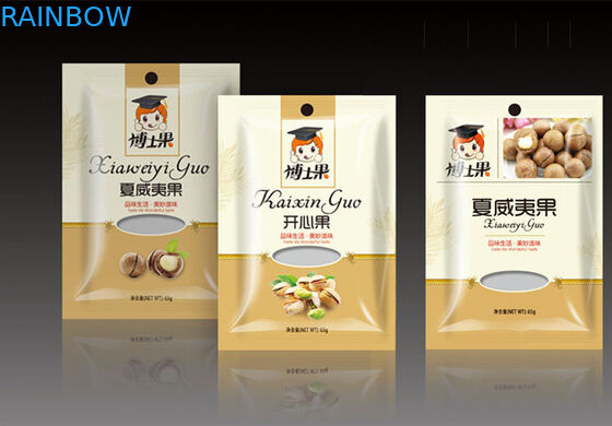 ثلاثة احباط ختم احباط التعبئة والتغليف مع نافذة سستة لتغليف الجوز