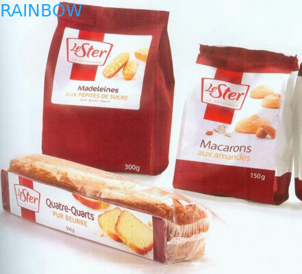 أكياس الورق المعاد تدويره مخصصة قبضة ختم متعددة لتغليف الخبز