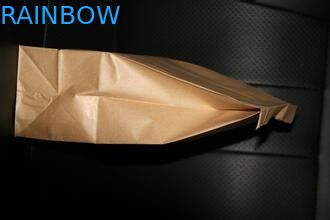 براون شعار المطبوعة أكياس الورق حسب الطلب ، تأخذ حقيبة الوقوف بعيدا