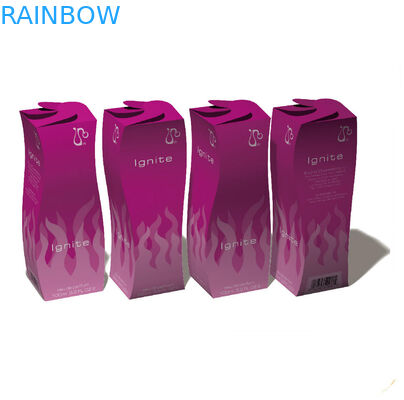 أحمر مستحضرات التجميل ورقة مربع التعبئة والتغليف 350 غرام أبيض ورقة للعرض