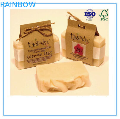 طباعة الورق المعاد تدويره الصابون التغليف المربع المخصص مع إغلاق السلسلة