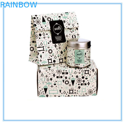 أزياء قابلة للطي ورقة مربع التعبئة والتغليف للصابون / مجوهرات مع غطاء