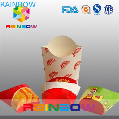 طي الورق مربع التعبئة والتغليف لبطاطا المقلية التعبئة والتغليف ، ويأخذ ورقة مربع الوجبات السريعة