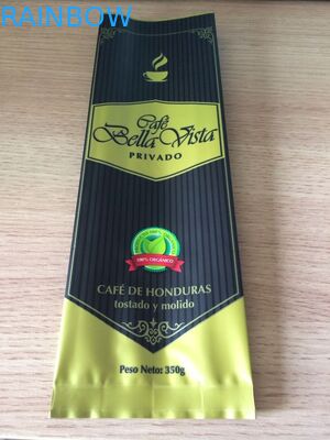 القهوة الأحمر البلاستيك الحقائب تغليف الغذاء الصف مع القاع