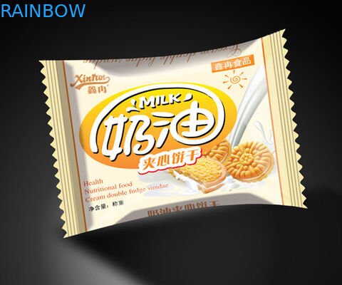 كريم صفراء نافذة شفافة PE / نيويورك / PET الحقائب البلاستيكية لتغليف الخبز الغذاء