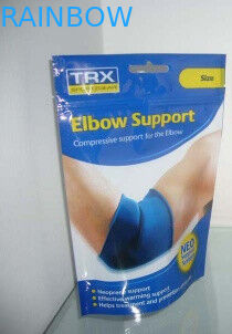 الرياضة المطبوعة الوقوف الحقائب البلاستيكية التعبئة والتغليف مع Ziplock / الشق المسيل للدموع