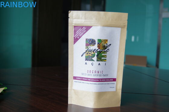 العرف ورق الكرافت أكياس الشاي التعبئة والتغليف الطباعة جيدة مع زيبر