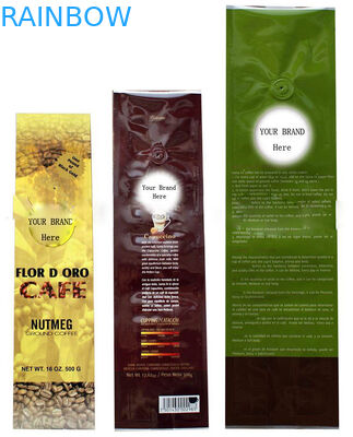 مخصص القهوة الحقائب البلاستيكية التعبئة والتغليف مع صمام التفريغ الجانبي مجمعة