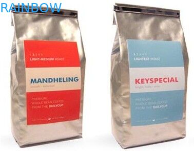 مسطحة القاع ماتي إنهاء الألومنيوم احباط الحقيبة، حقيبة التعبئة والتغليف القصدير فضة التعادل القهوة