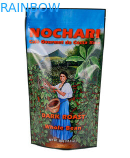 القابلة لإعادة التدوير الوقوف الحقائب الطباعة الملونة لامع نهاية سستة