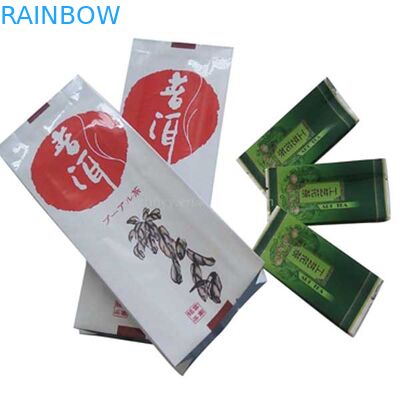 الأبيض لامعة الانتهاء من الجانب أكياس مجمعة الطباعة الملونة للشاي حقيبة