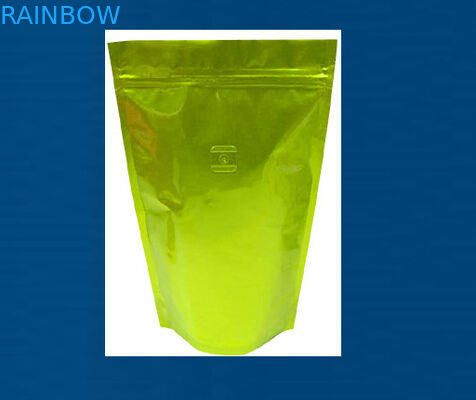 كامل مطبوعة لامع الشاي التعبئة الحقائب زيبر ضوء الذهب حتى الوقوف