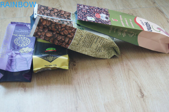 جوسيت الجانبية صفح ماتي الانتهاء من أكياس الشاي والتغليف الطباعة الملونة مع صمام