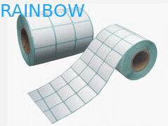 أبيض مستطيل ورقة لاصقة ملصق تسميات غير مطبوع في لفة